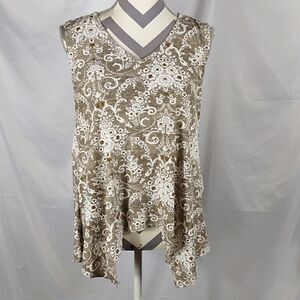 SJS Floral Asymmetrical Tank Top
